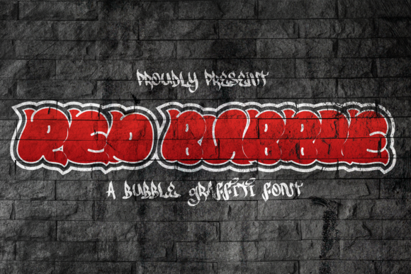 Red Bubble Font 1 Red Bubble Font