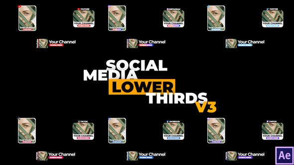 Videohive Social Media Lower Thirds v3 34229102 1 Videohive Social Media Lower Thirds v3 34229102