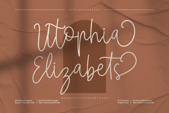 Utophia Elizabets Font 1 Utophia Elizabets Font
