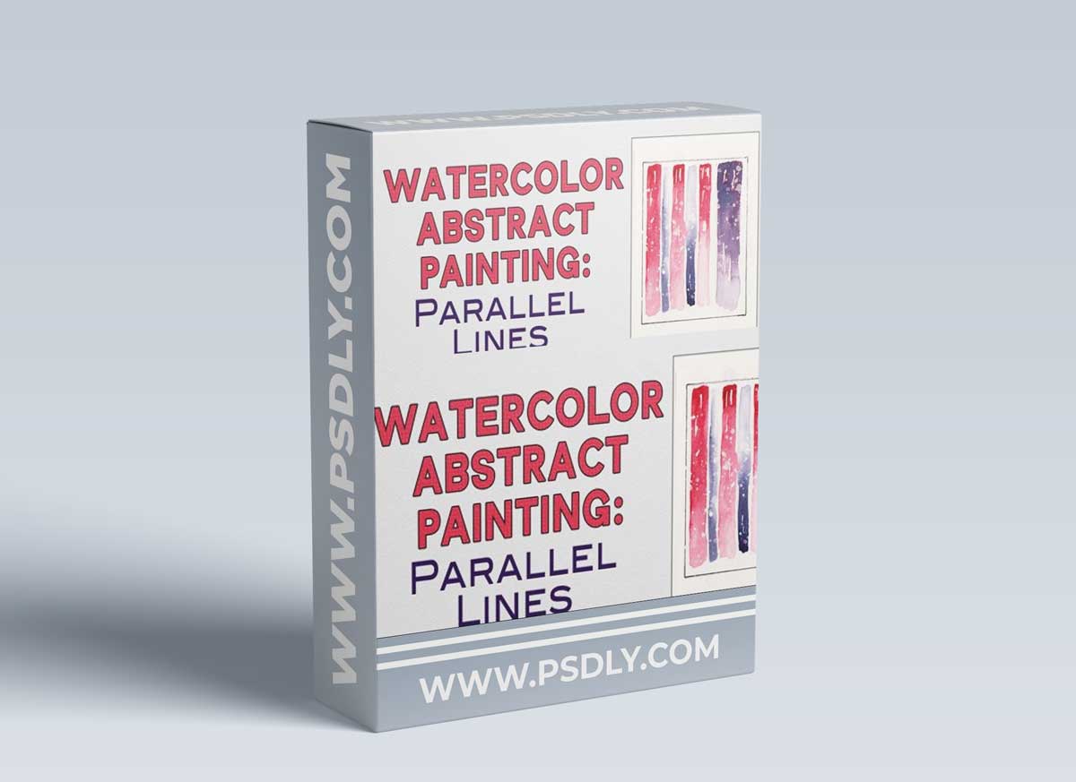 Watercolor Abstract Art: Parallel Lines 1 Watercolor Abstract Art: Parallel Lines