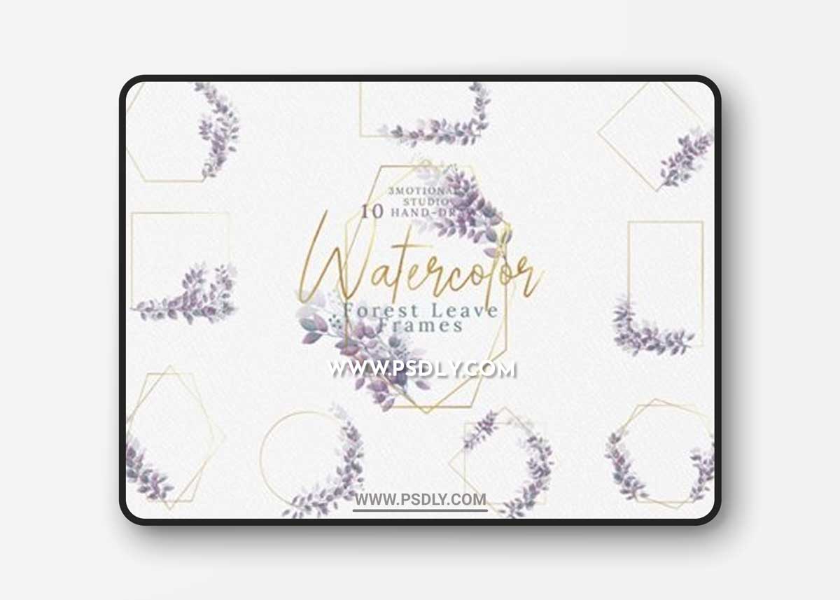 Watercolor Geometric Forest Leaves Frame 1598433 1 Watercolor Geometric Forest Leaves Frame 1598433