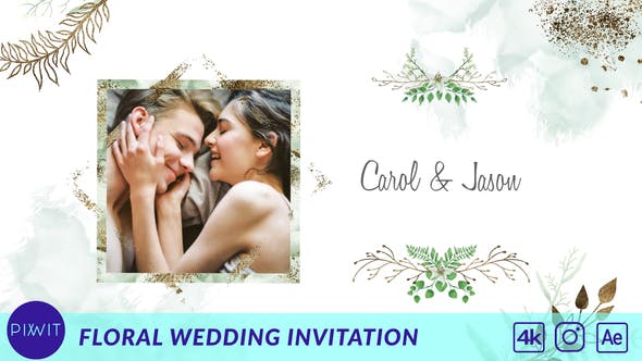 Videohive Floral & Golden Wedding Invitation 33592932 1 Videohive Floral & Golden Wedding Invitation 33592932