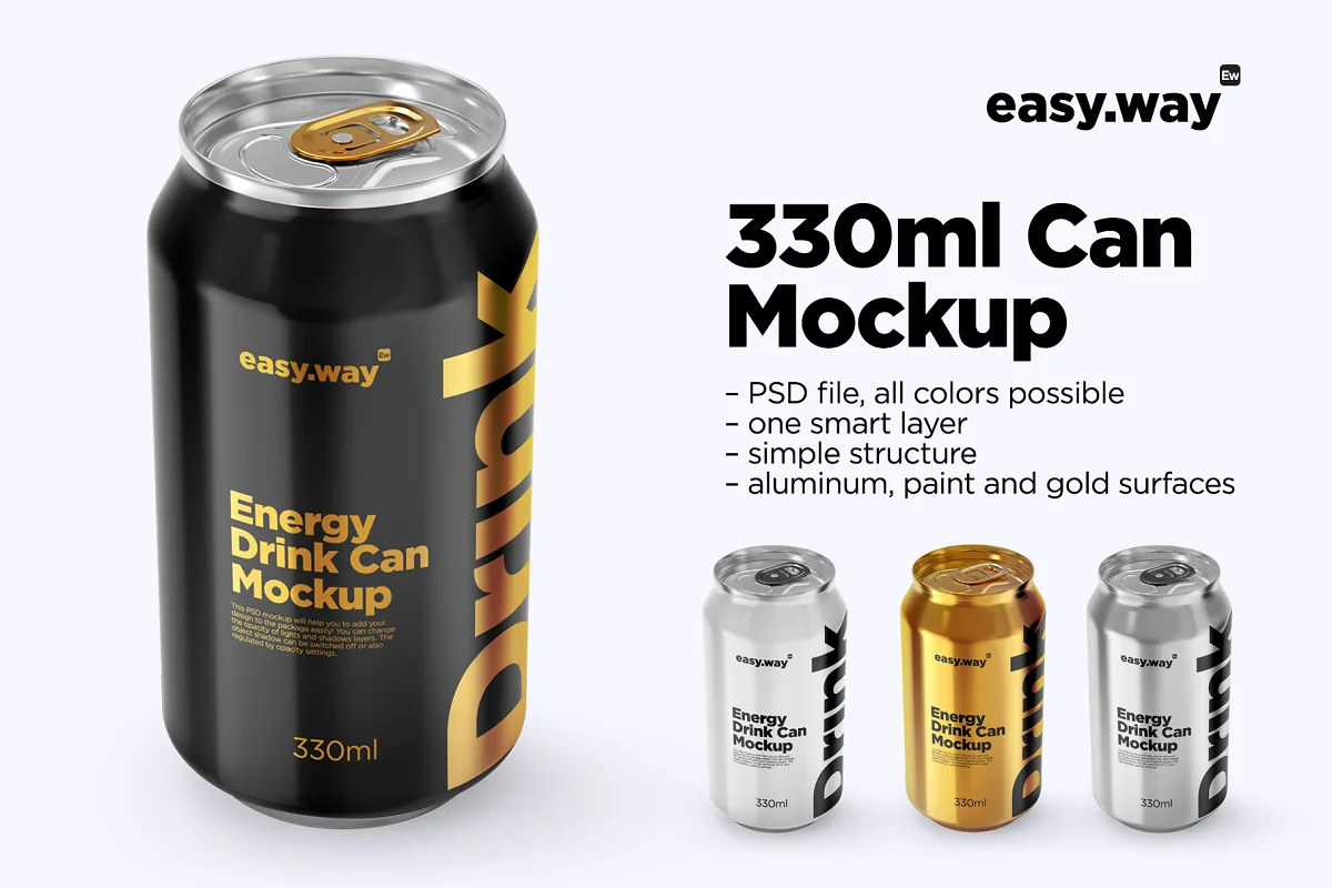CreativeMarket - 330ml Aluminum Can PSD Mockup 5754579 1 CreativeMarket - 330ml Aluminum Can PSD Mockup 5754579