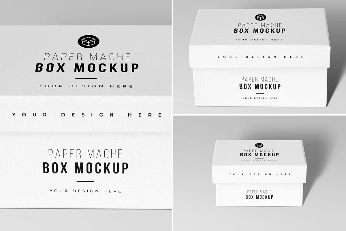 CreativeMarket - Paper Mache Craft Box Mockups 5953880 1 CreativeMarket - Paper Mache Craft Box Mockups 5953880
