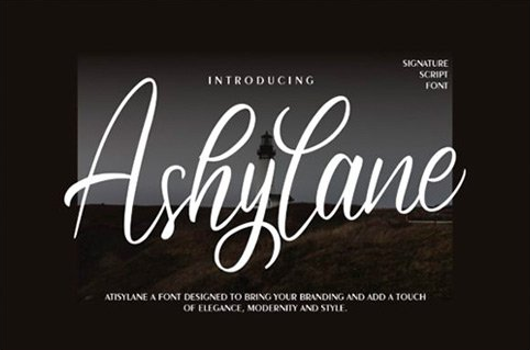 Ashylane Script Font 1 Ashylane Script Font