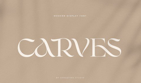 CARVES - Modern Display Font 1 CARVES - Modern Display Font