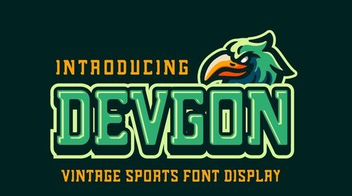 Devgon Vintage sports display font 1 Devgon Vintage sports display font