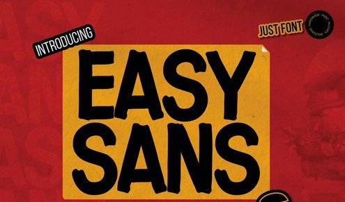 Easysans - All Caps Handmade Sans Serif Font 1 Easysans - All Caps Handmade Sans Serif Font