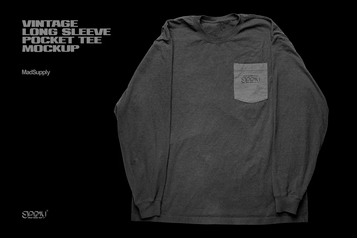 CreativeMarket - Worn Long Sleeve Pocket Tee Mockup 5890482 1 CreativeMarket - Worn Long Sleeve Pocket Tee Mockup 5890482