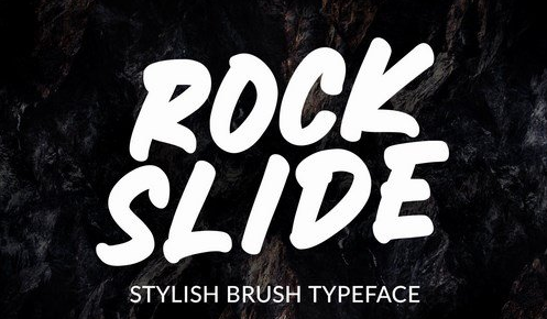 RockSlide - Stylish Brush Typeface Font 1 RockSlide - Stylish Brush Typeface Font