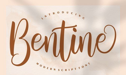 Bentine Modern Script Font 1 Bentine Modern Script Font