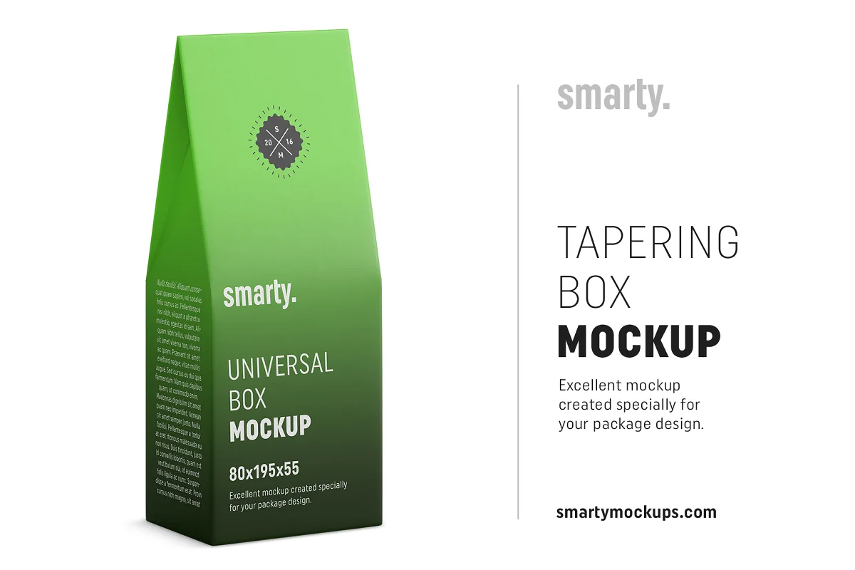 CreativeMarket - Tapering box mockup 3752472 1 CreativeMarket - Tapering box mockup 3752472