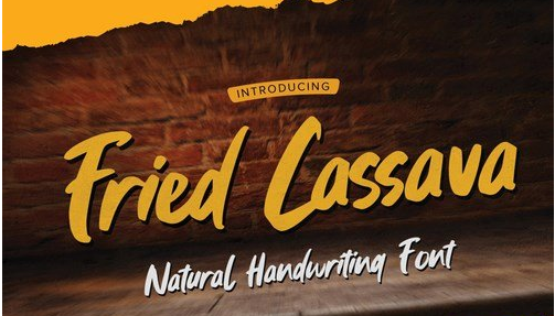 Fried Cassava - Natural Handwritten Font 1 Fried Cassava - Natural Handwritten Font