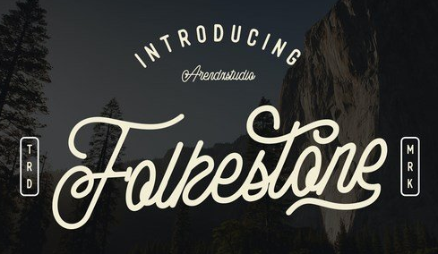 Folkestone - Modern Vintage Script Font 1 Folkestone - Modern Vintage Script Font
