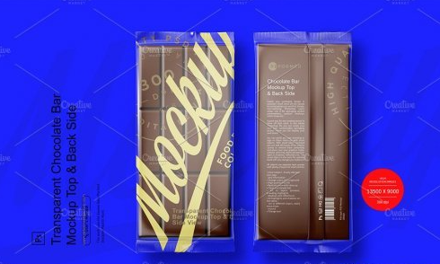 CreativeMarket - Transparent Chocolate Bar Mockup Top & Back Side View 3799328 1 CreativeMarket - Transparent Chocolate Bar Mockup Top & Back Side View 3799328