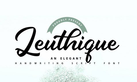 Leuthique Elegant Handwriting Script Font 1 Leuthique Elegant Handwriting Script Font