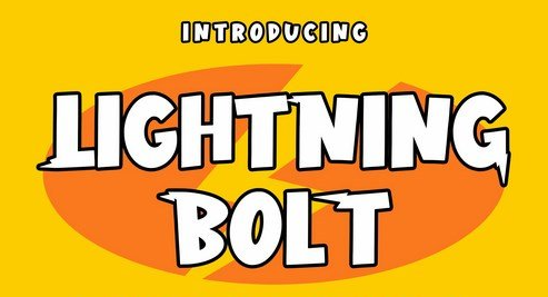 Lightning Bolt - Decorative Retro Display Font 1 Lightning Bolt - Decorative Retro Display Font