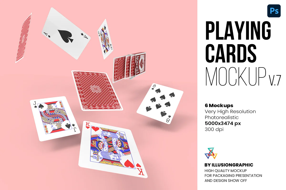 CreativeMarket - Playing Cards Mockup v.7 - 6 views 6465703 1 CreativeMarket - Playing Cards Mockup v.7 - 6 views 6465703