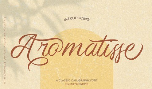 Aromatisse Classic Calligraphy Font 1 Aromatisse Classic Calligraphy Font