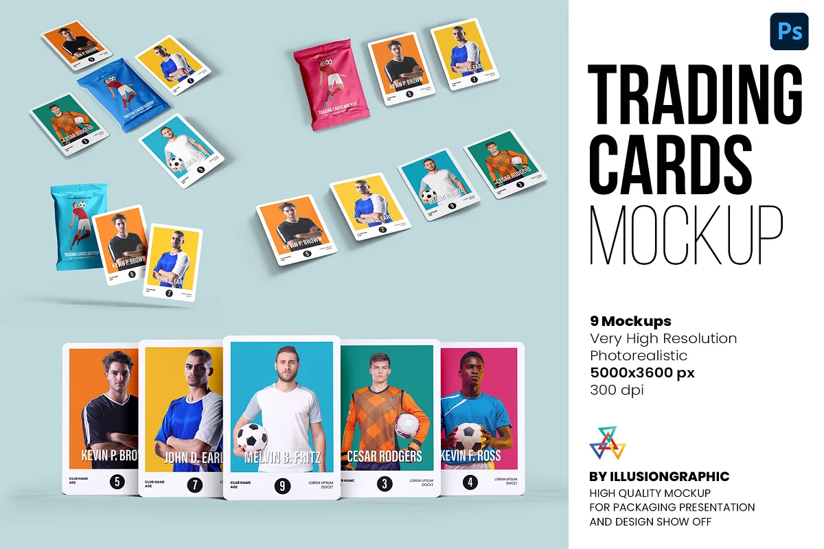 CreativeMarket - Trading Cards Mockup - 9 views 6282462 1 CreativeMarket - Trading Cards Mockup - 9 views 6282462