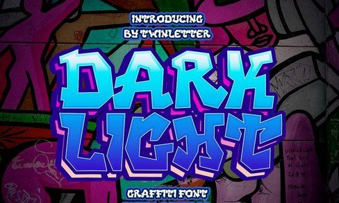 DARK LIGHT - Graffiti Display Font 1 DARK LIGHT - Graffiti Display Font