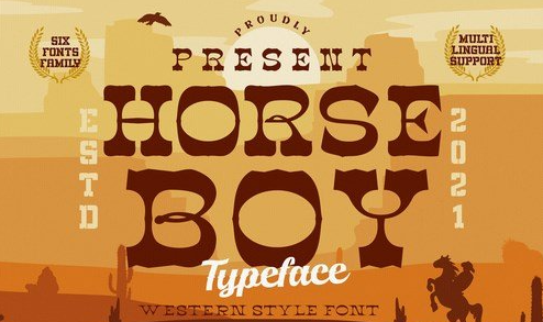 Horse Boy Typeface Font 1 Horse Boy Typeface Font