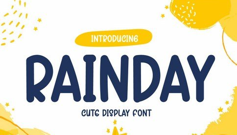 Rainday - Cute Display Font 1 Rainday - Cute Display Font