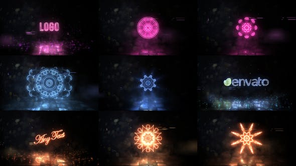 Videohive Kaleidoscope Neon Logo 33362162 1 Videohive Kaleidoscope Neon Logo 33362162