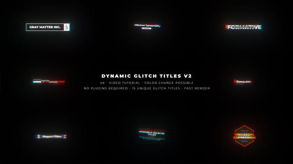 Videohive Dynamic Glitch Titles V2 32615856 1 Videohive Dynamic Glitch Titles V2 32615856