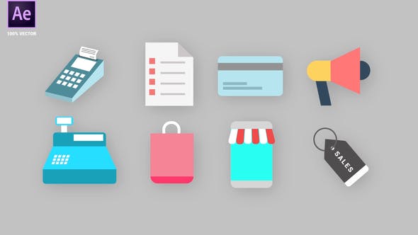 Videohive Shopping Icons Pack 34094929 1 Videohive Shopping Icons Pack 34094929