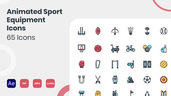 Videohive Animated Sport Equipment Icons 34907080 1 Videohive Animated Sport Equipment Icons 34907080
