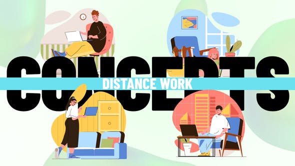Videohive Distance work - Scene Situation 34772443 1 Videohive Distance work - Scene Situation 34772443