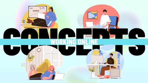 Videohive Working online - Scene Situation 34772480 1 Videohive Working online - Scene Situation 34772480