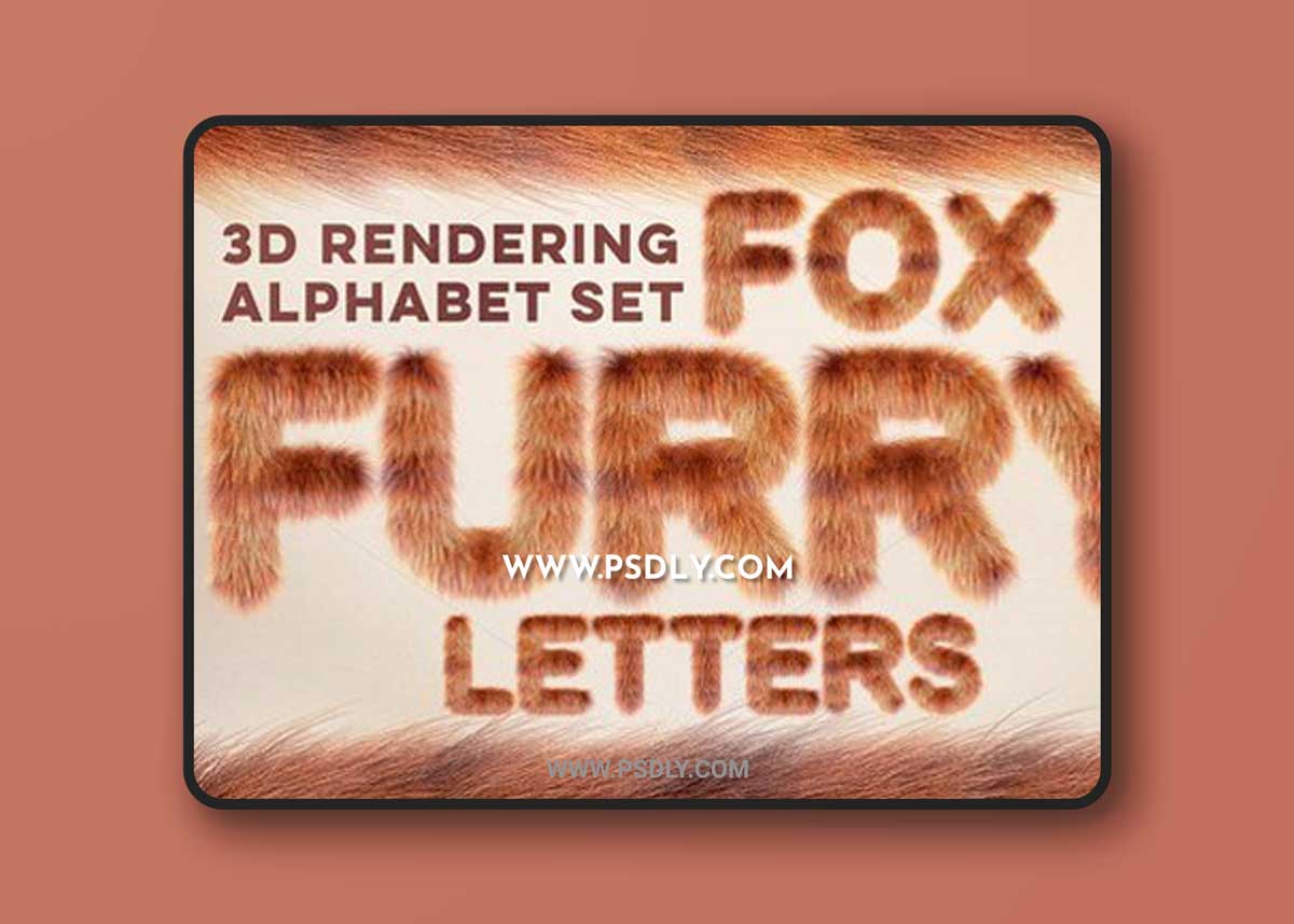 3D Fox Furry Letters Pack 1 3D Fox Furry Letters Pack