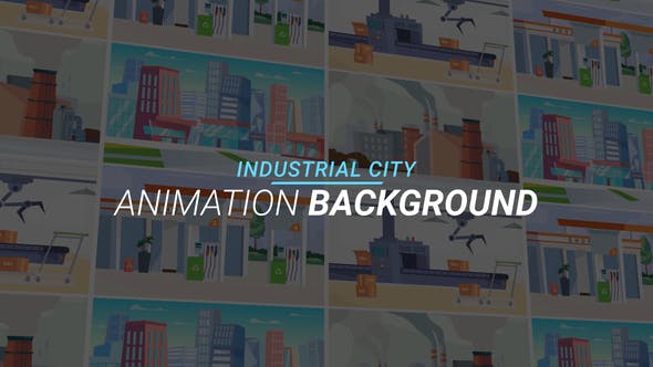 Videohive Industrial city - Animation background 34060940 1 Videohive Industrial city - Animation background 34060940