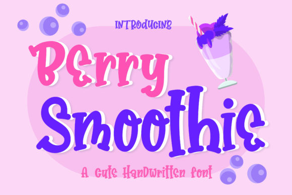 Berry Smoothie Font 1 Berry Smoothie Font