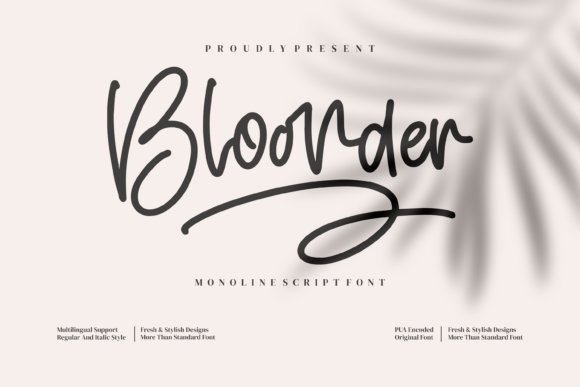 Bloonder Font 1 Bloonder Font