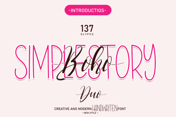 Boho Simplestory Font 1 Boho Simplestory Font