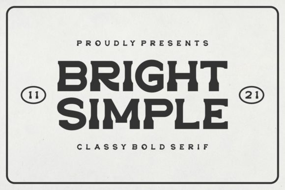 Bright Simple Font 1 Bright Simple Font