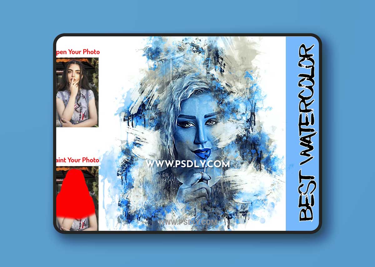 CreativeMarket - Best Watercolor Photoshop Action 6642323 1 CreativeMarket - Best Watercolor Photoshop Action 6642323