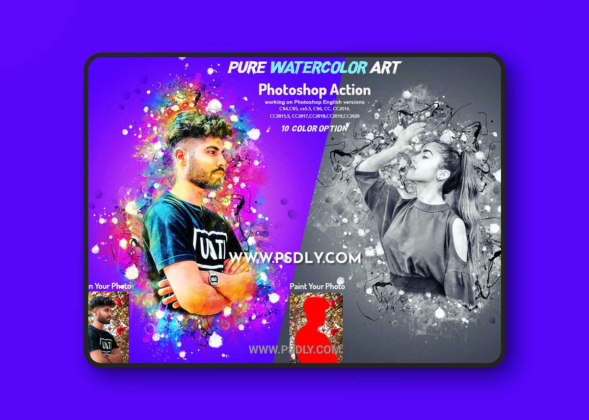 CreativeMarket - Watercolor Art Photoshop Action 6636890 1 CreativeMarket - Watercolor Art Photoshop Action 6636890