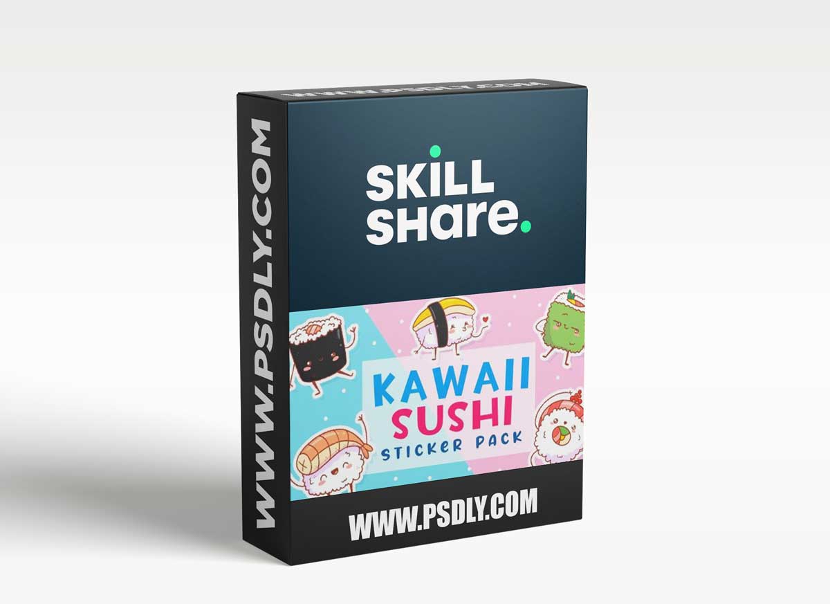 Draw a Sticker Pack in Procreate: Kawaii Sushi Illustrations 1 Draw a Sticker Pack in Procreate: Kawaii Sushi Illustrations