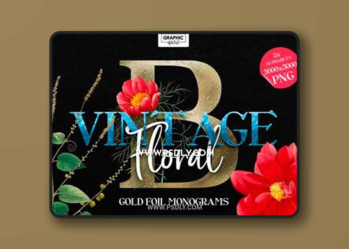 Floral Monogram Alphabet Letters 19039308 1 Floral Monogram Alphabet Letters 19039308