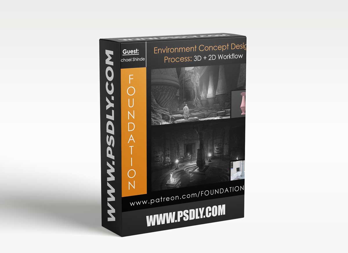 Gumroad – Foundation Patreon - Environment Concept Design Process - 3D + 2D Workflow 1 GUMROAD – FOUNDATION PATREON – ENVIRONMENT CONCEPT DESIGN PROCESS: 3D + 2D WORKFLOW WITH MICHAEL SHINDE
