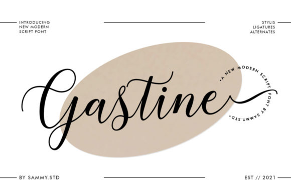 Gastine Script Font 1 Gastine Script Font