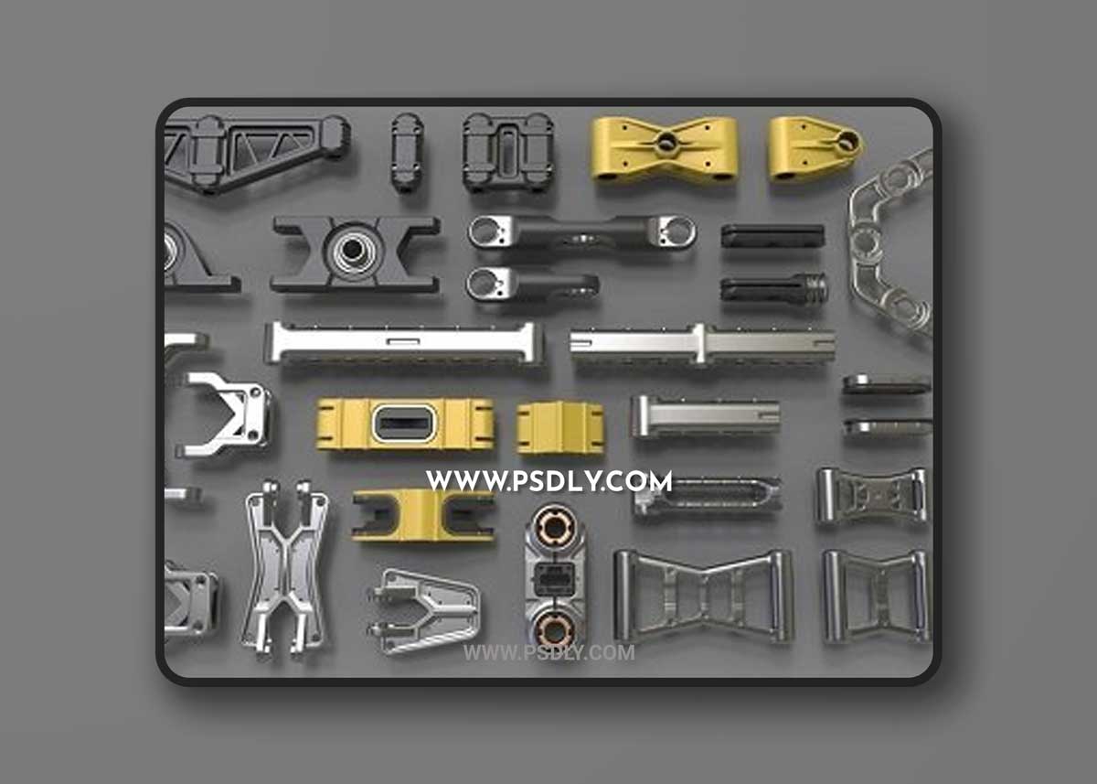 Gumroad - Hard Surface Kitbash Library 2 - Hinges/Latches 1 Gumroad - Hard Surface Kitbash Library 2 - Hinges/Latches