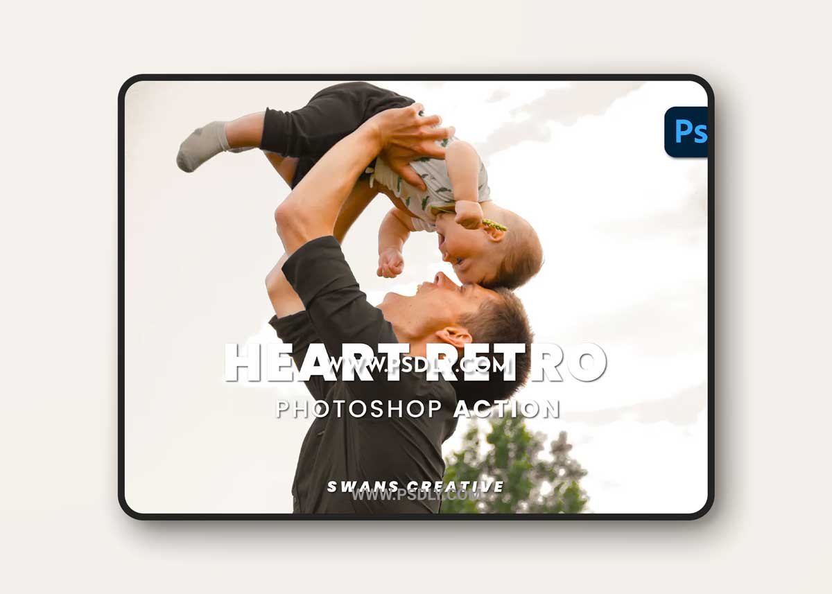 Heart Retro Photoshop Action 1 Heart Retro Photoshop Action
