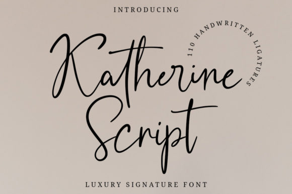 Katherine Script Font 1 Katherine Script Font