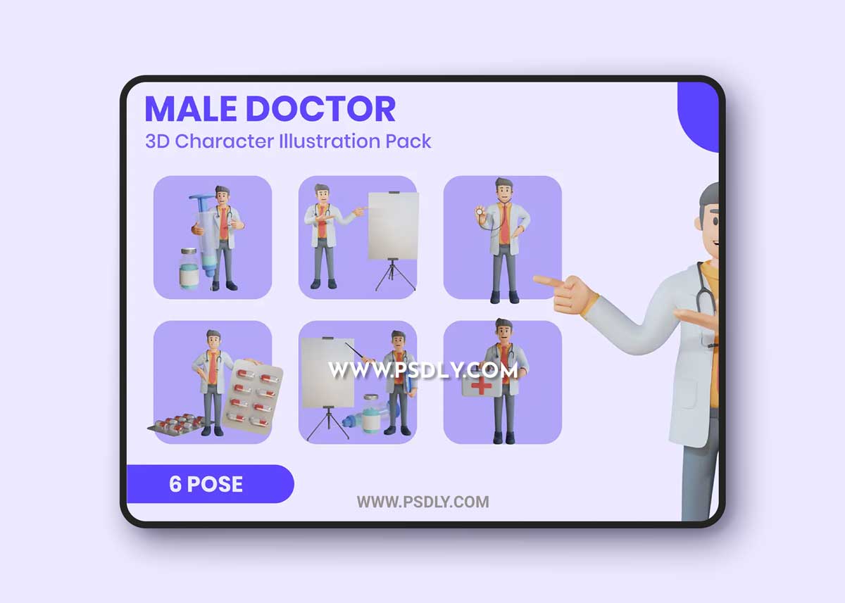 Male Doctor 3D Character 1 Male Doctor 3D Character