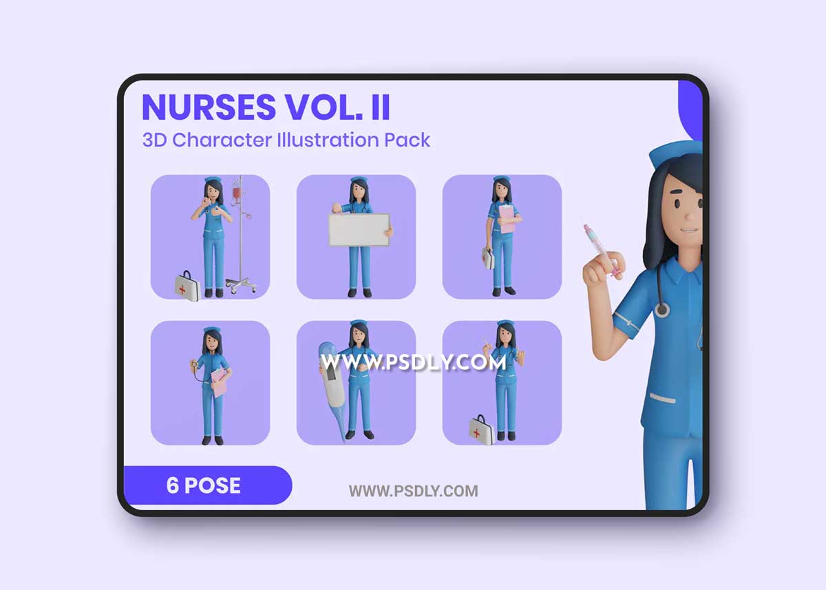 Nurses Vol.II 3D Character Set 1 Nurses Vol.II 3D Character Set